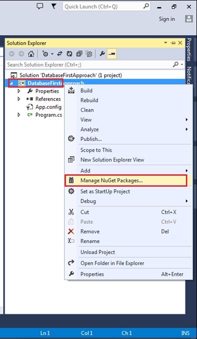 Manage NuGet packages
